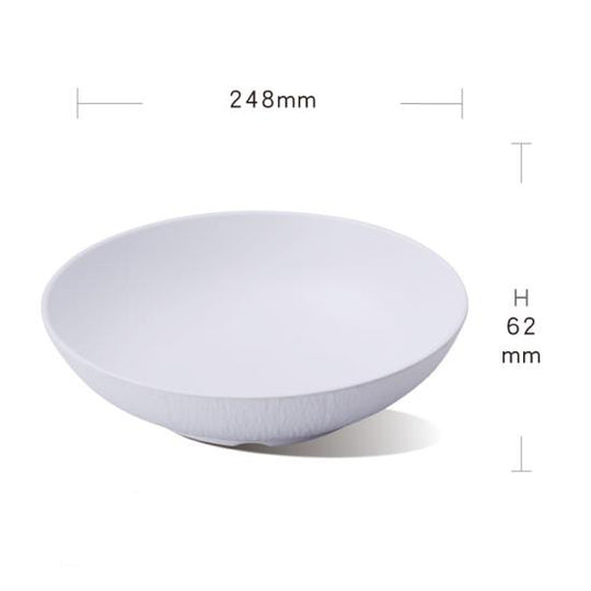 10" rock pattern salad bowl (white)