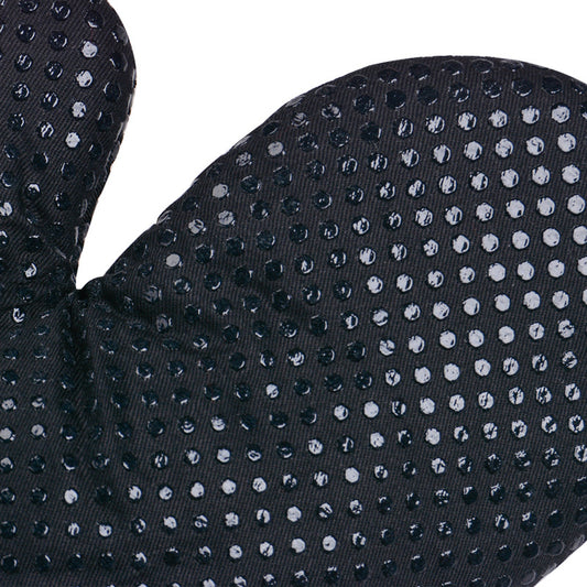 Corrugated Silicone Strip Insulated Gloves - Black 