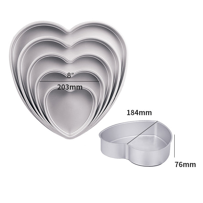 Heart-shaped cake mold (solid base/anode) 