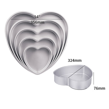 Heart-shaped cake mold (solid base/anode) 