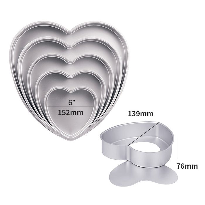 Heart Shaped Cake Mold ( Removable Bottom Plate / Anodized)