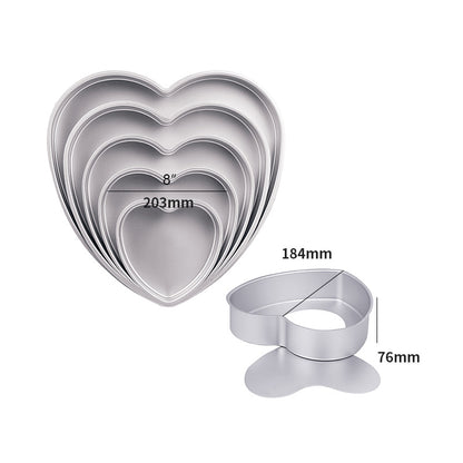 Heart-shaped cake mold (movable bottom/anode) 