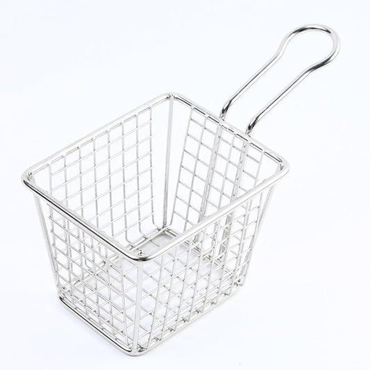 Square Shaped Stainless Steel Mini Fry Basket / French Fries Basket