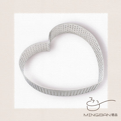 10cm Wide Heart Shape Perforated Tart Ring