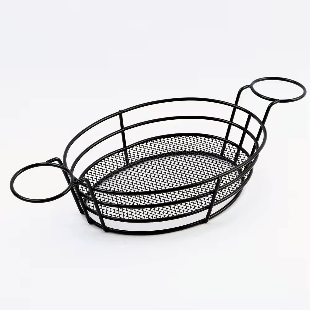 食物展示籃配帶兩個醬杯