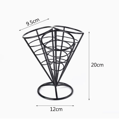 三頭錐形炸物架