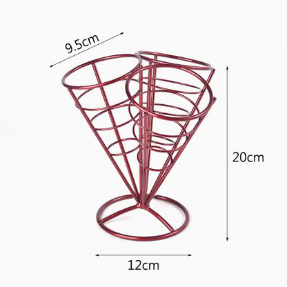 三頭錐形炸物架