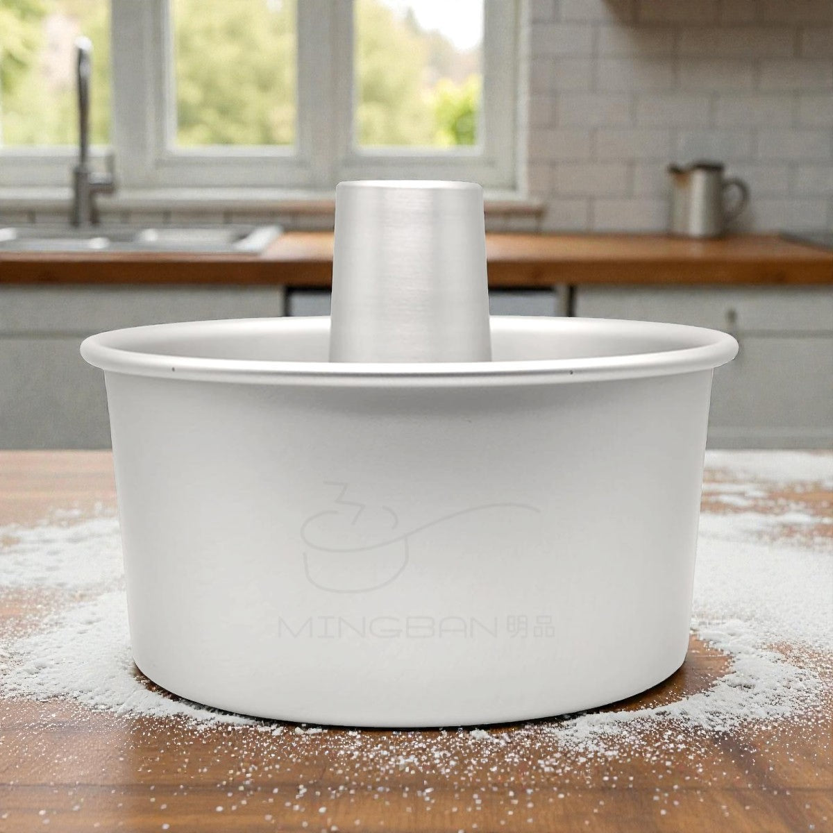 圓形蛋糕模 (活底 / 一套3件 / 銀色) #戚風蛋糕模