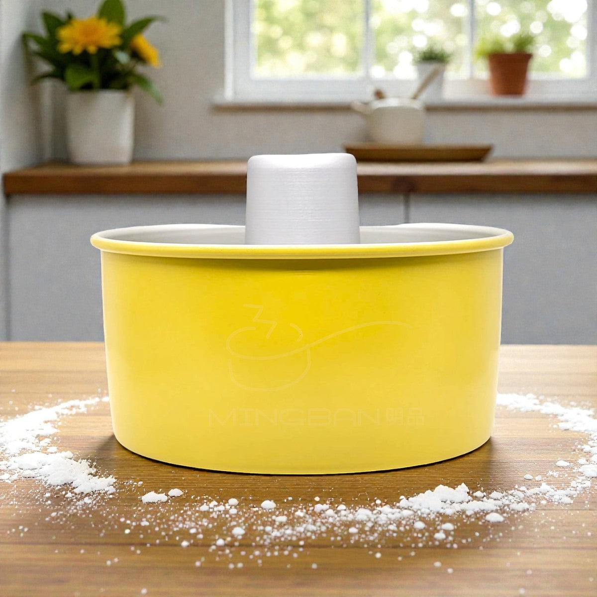 圓形蛋糕模 (活底 / 一套3件 / 黃色) #戚風蛋糕模