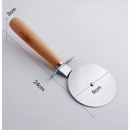 Wooden handle pizza knife