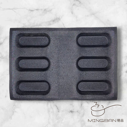 Non-Stick Perforated Fiberglass Baguette Bread Form (Black)