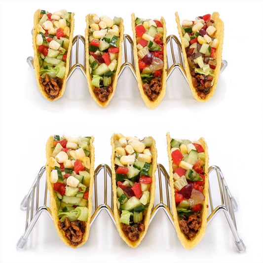 Taco Holder Stand Rack with Plastic End Protector Caps