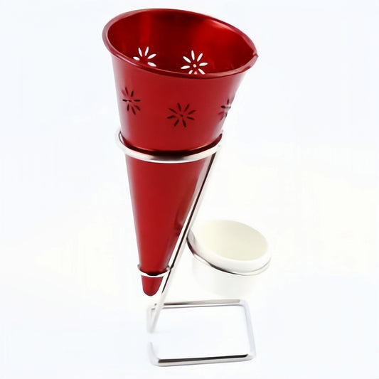 French Fries Stand Cone Basket Fry Holder with Sauce Dipper