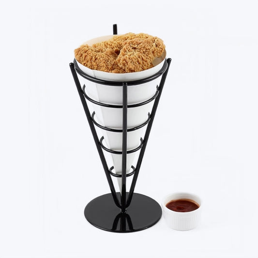 單頭錐形炸物架