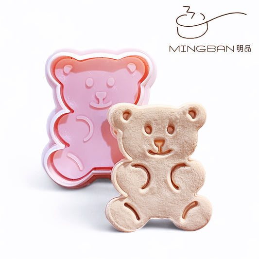 3D Plastic Press Cookie Mold - Bear