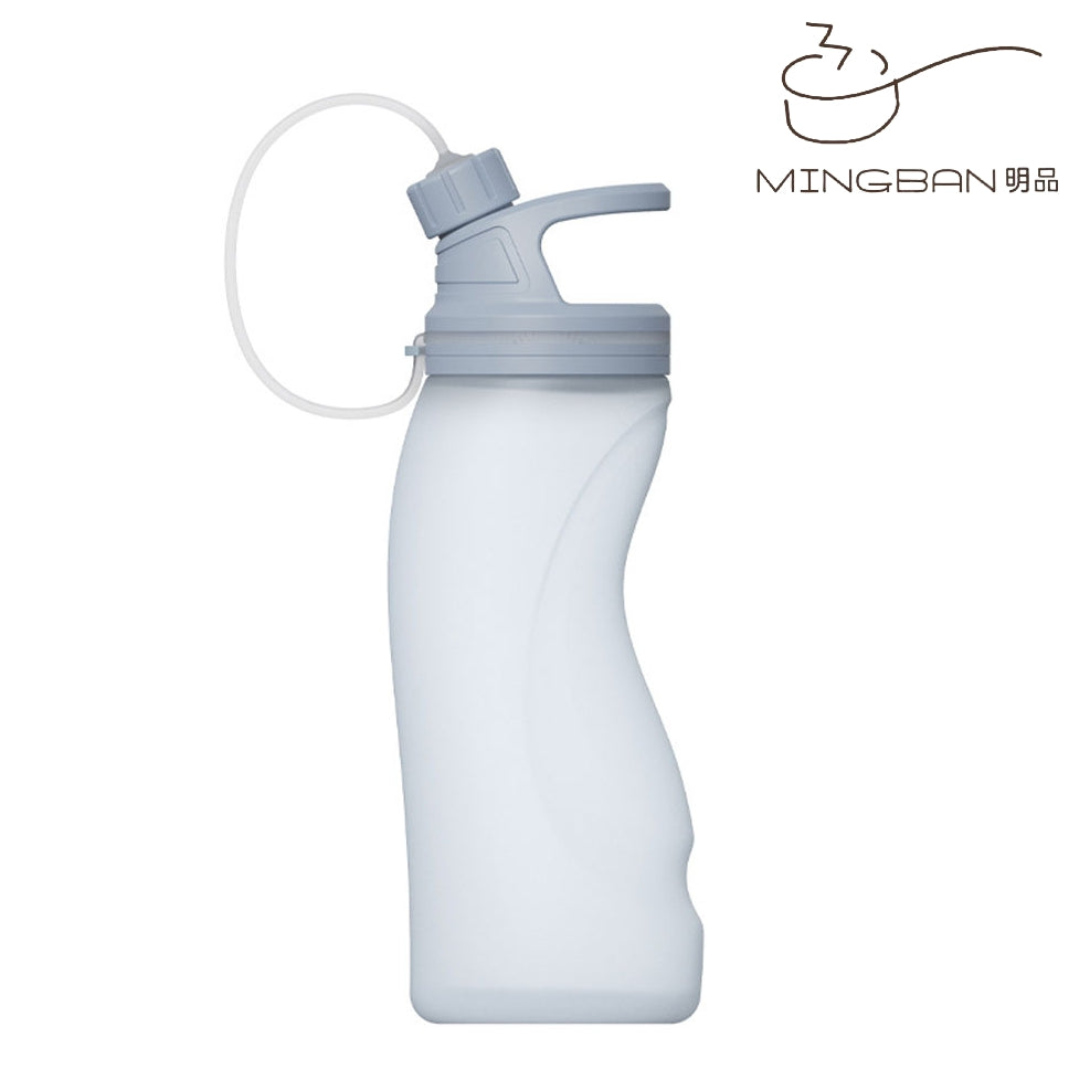 Environmentally friendly high silicone foldable portable water bottle