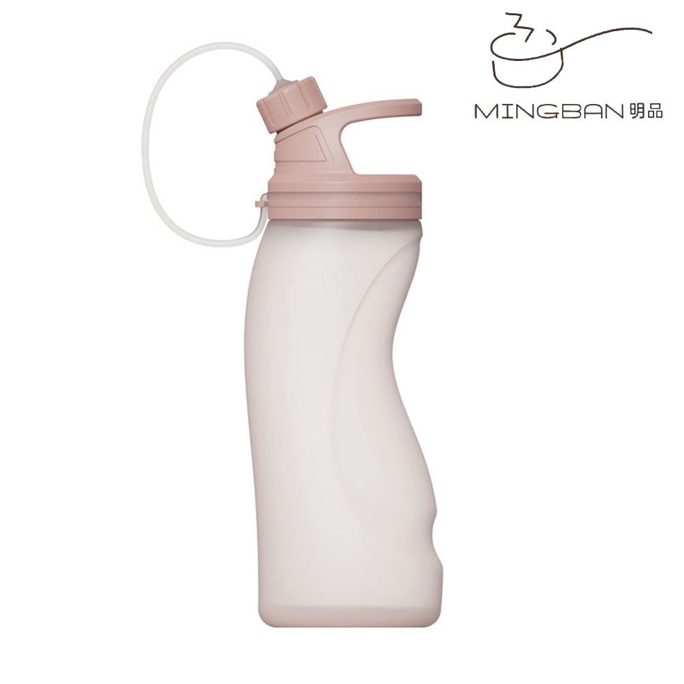 Environmentally friendly high silicone foldable portable water bottle