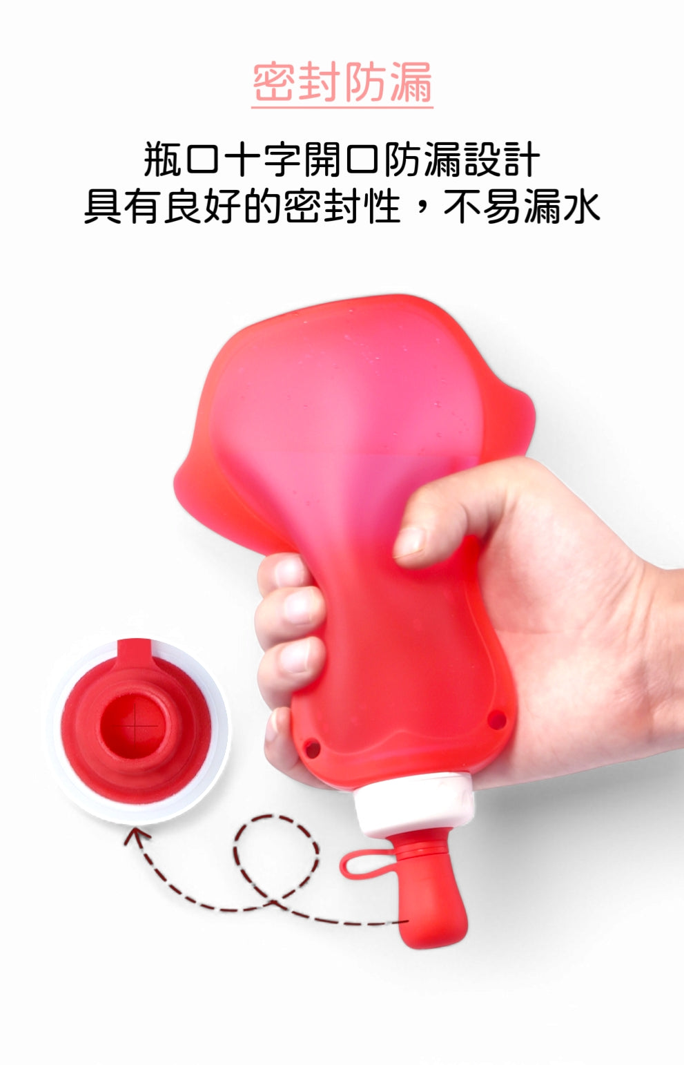 兒童便攜式背帶可折矽膠摺疊水袋 (企鵝)