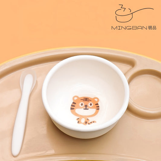 Food-Grade Silicone Children's Bowl - Tiger
