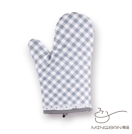 Insulated gloves - blue lace checkered (single)
