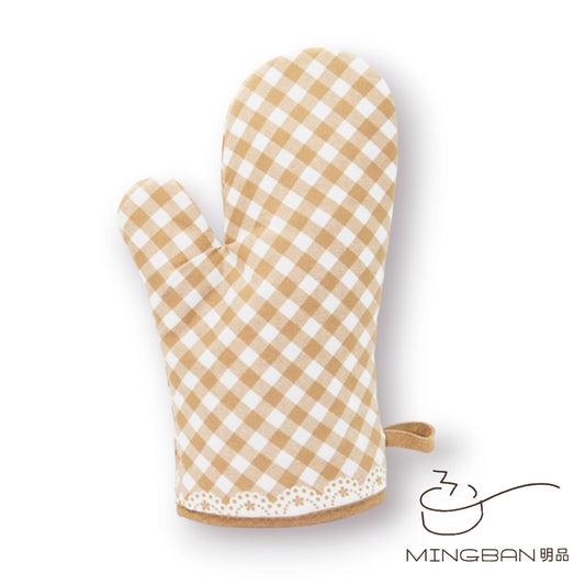 Insulated gloves - khaki lace checkered (single)