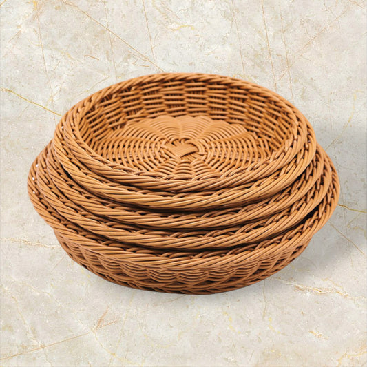 Hand-woven PP imitation rattan woven tray