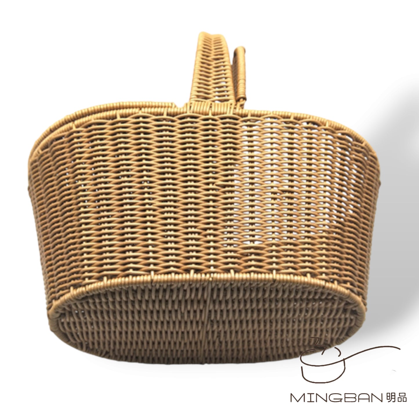 手工編織 PP 仿藤編織野餐手提籃