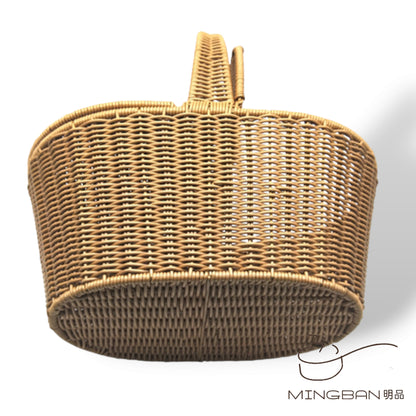 手工編織 PP 仿藤編織野餐手提籃