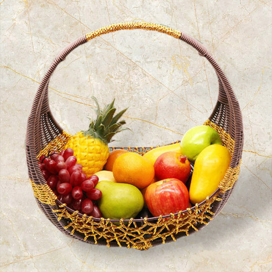 手工編織 PP 仿藤編織野餐手提籃