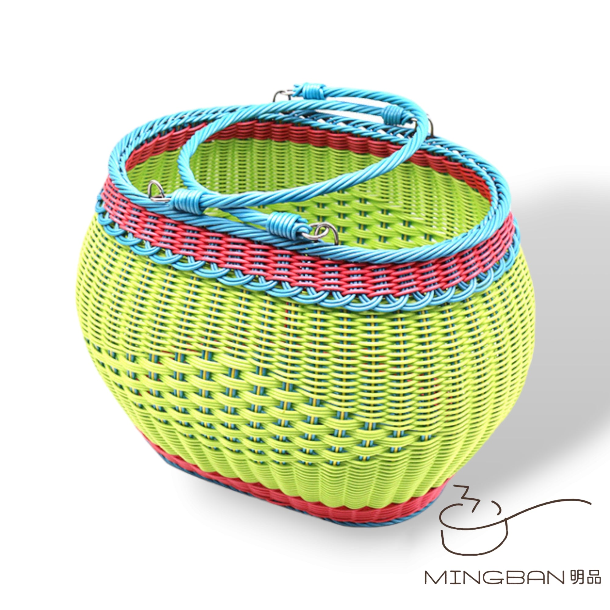 手工編織 PP 仿藤編織野餐手提籃