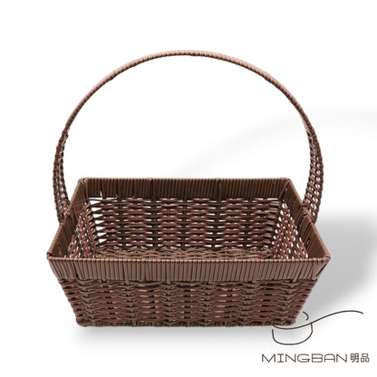 手工編織 PP 仿藤編織野餐手提籃
