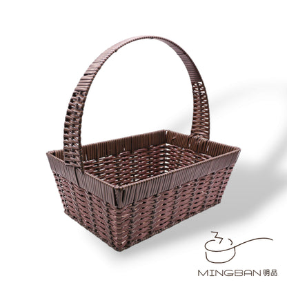 手工編織 PP 仿藤編織野餐手提籃