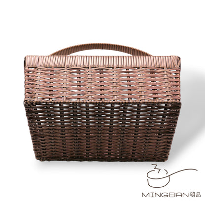 手工編織 PP 仿藤編織野餐手提籃
