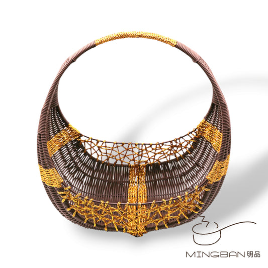 手工編織 PP 仿藤編織野餐手提籃