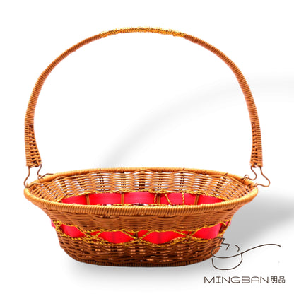 手工編織 PP 仿藤編織野餐手提籃