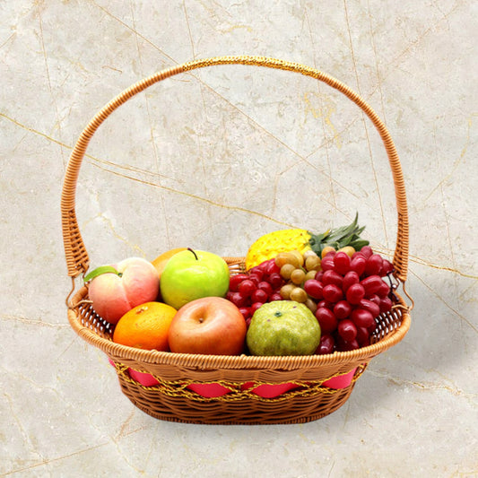 手工編織 PP 仿藤編織野餐手提籃