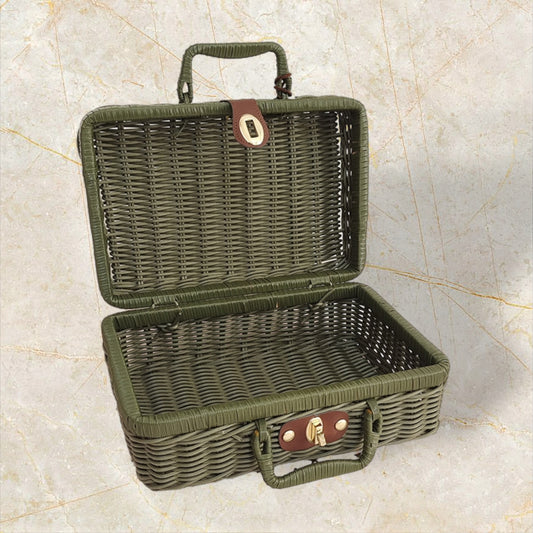 手工編織 PP 仿藤編織拌手禮手提箱