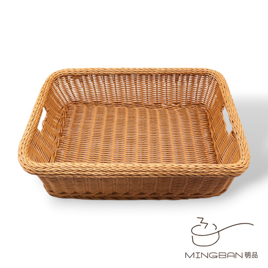 Handwoven PP imitation rattan hotel towel storage basket