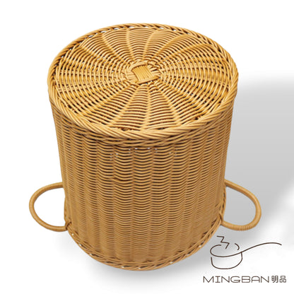 手工編織 PP 仿藤編織毛巾收納籃