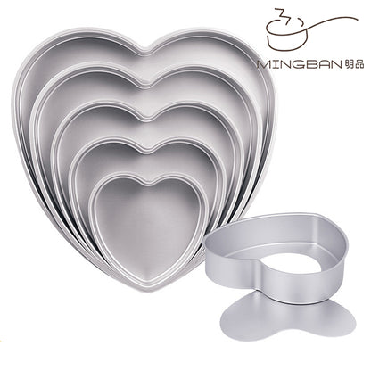 Heart-shaped cake mold (movable bottom/anode) 