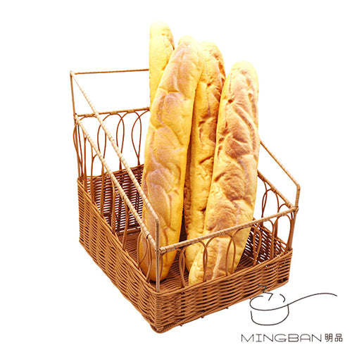 Handwoven PP imitation rattan baguette basket