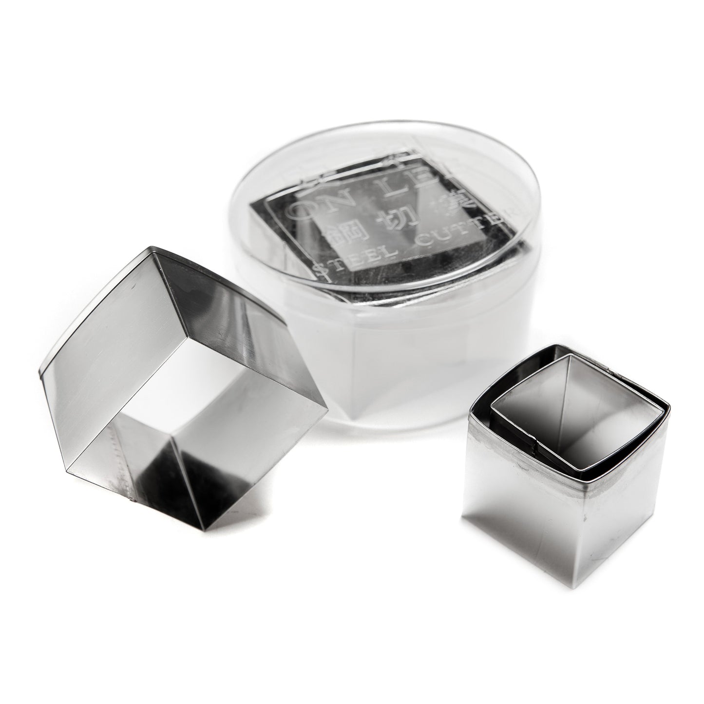 H5cm square stainless steel cutting die (pack of 6)