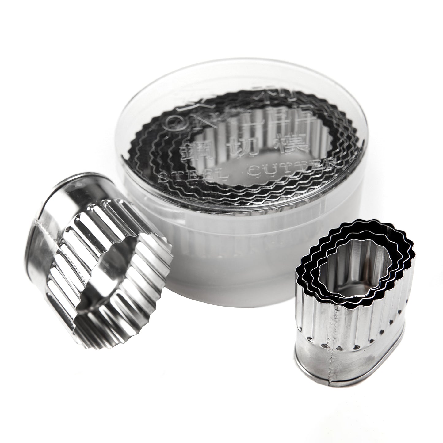 Oval stainless steel cutting die (wavy edge)