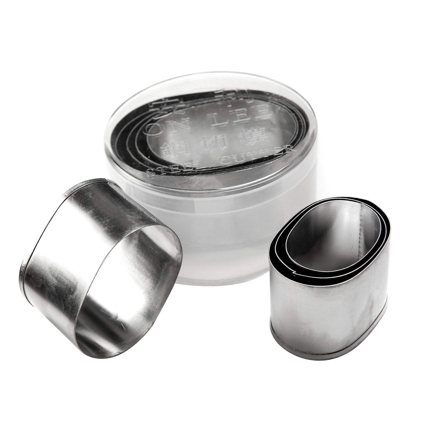 Oval stainless steel cutter (straight edge)