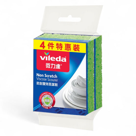 微力達 - 防刮雙效百潔刷4片裝