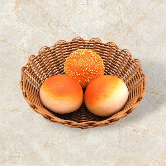 Hand-woven PP imitation rattan snack basket