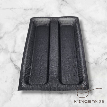 Non-Stick 2 Cup Hot-Dog Baguette Perforated Fiberglass Bread Form