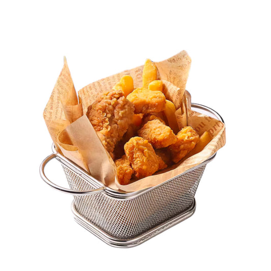 Square Shaped Two Handles Mini Fry Basket/French Basket