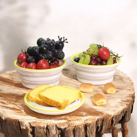Eco-Friendly Food-Grade Silicone Folding Bowl With Lid