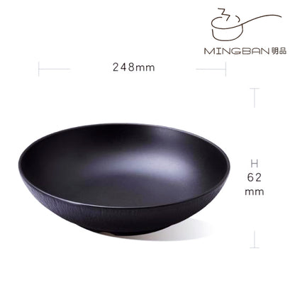 10" Melamine Salad Bowl (Black)
